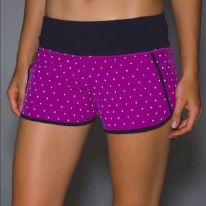 RARE Lulu Run Times Short (Reflective) Night Fall Ultra Violet Silver/Naval Blue